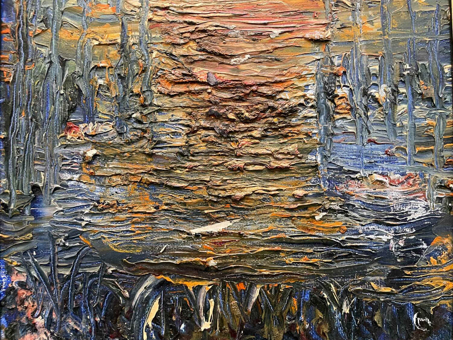 Abstract composition painting 20th century