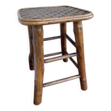 Chestnut and bamboo stool