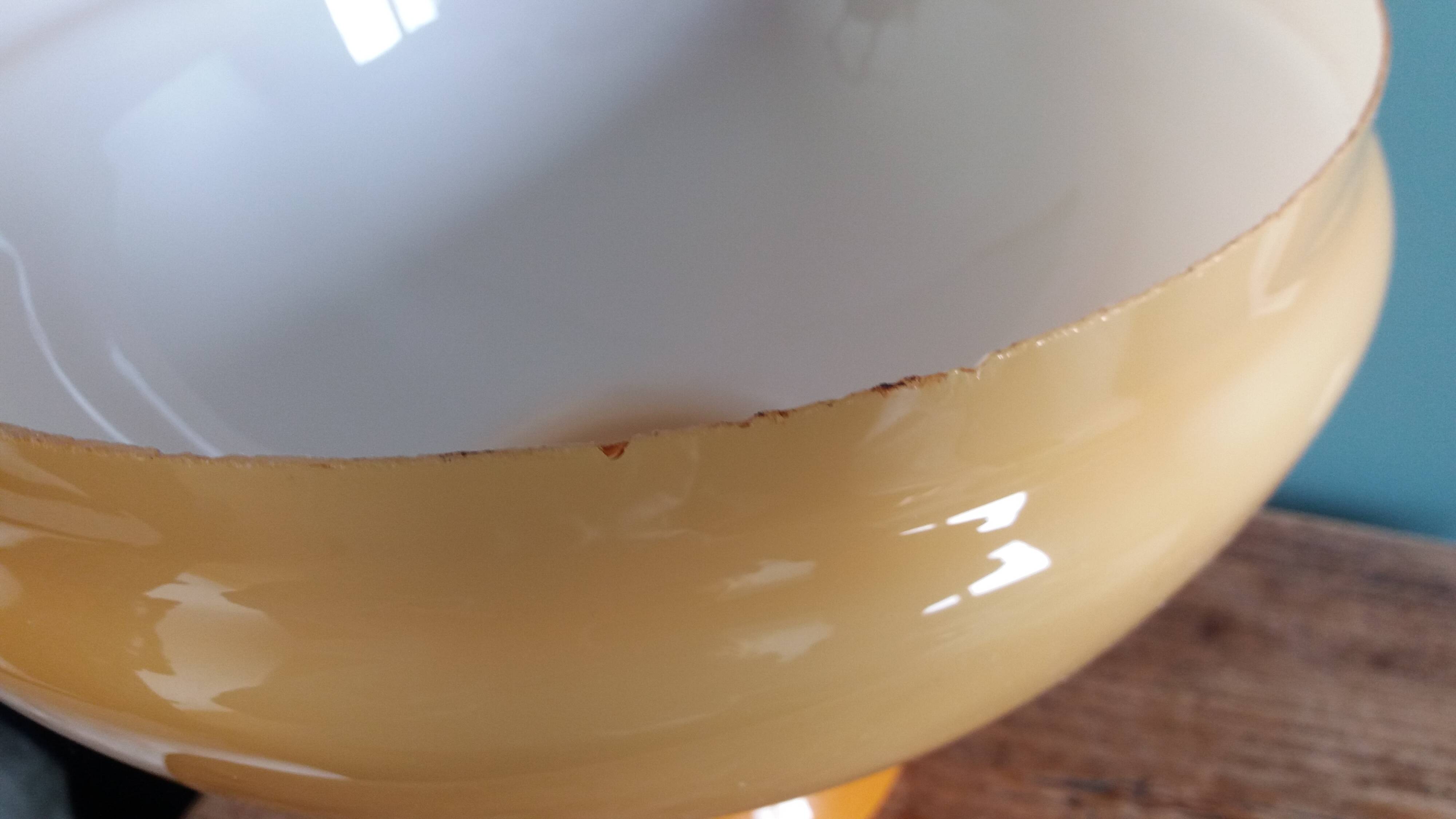 Caramel ochre opaline glass globe lampshade