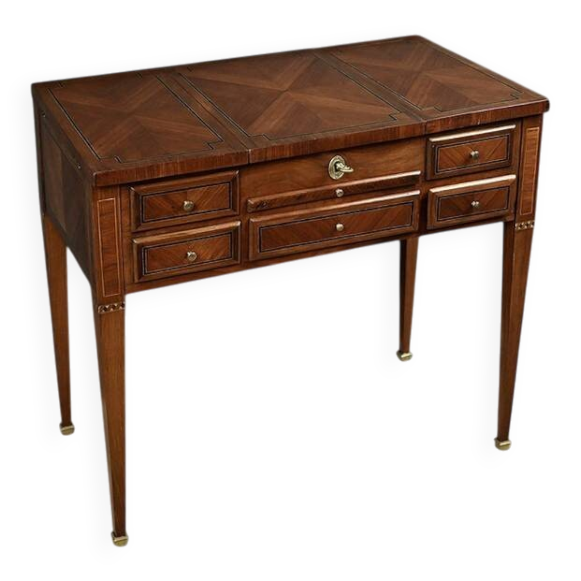 Coiffeuse en Marqueterie de Bois de Rose, style Louis XVI – 1ère partie XXe