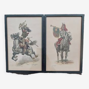 Set of 2 watercolors signed Pierre Benigni (1878 / 1956)