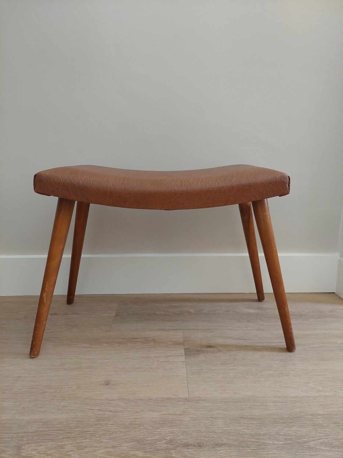 Scandinavian footrest teak