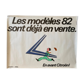 Affiche originale "En avant Citroën, les modèles 82" Raymond Savignac 58x77cm 1982