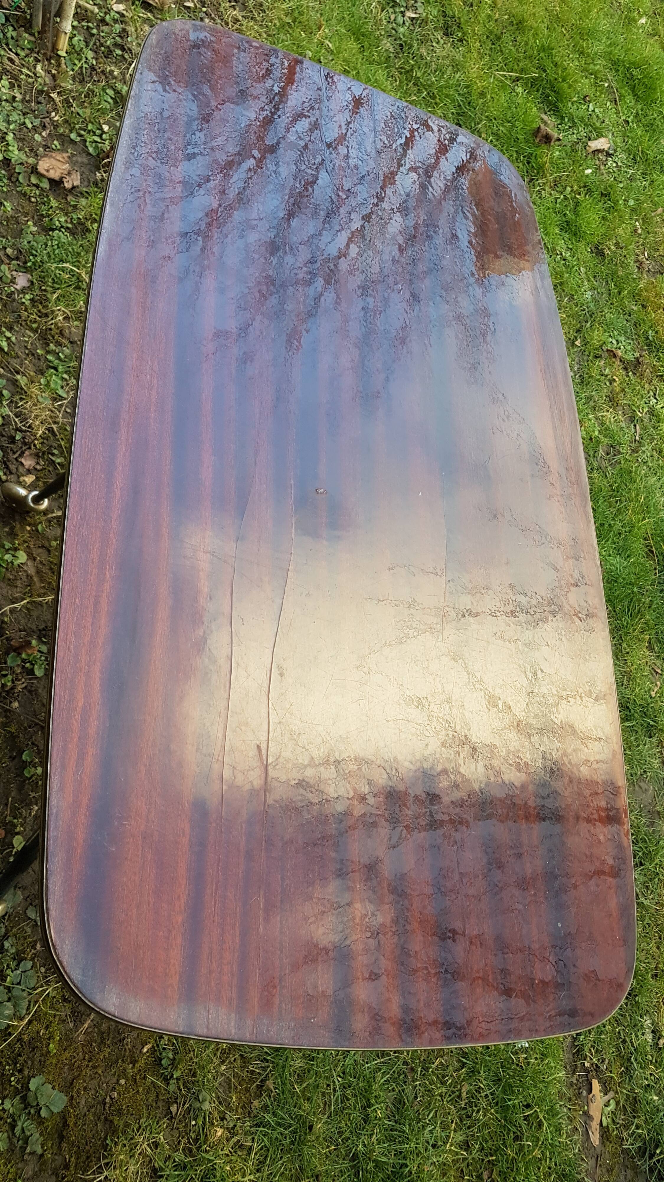 Table à roulettes, desserte, 2 plateaux, formica vintage