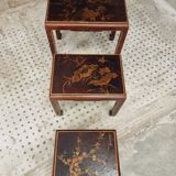 Antique set of oriental style nesting tables