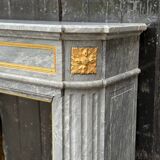 Louis XVI style half-moon fireplace in marble circa 1880