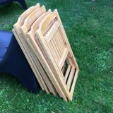 Series of 4 folding chairs