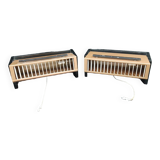 Pair of metal and brass bedside wall lights by Paul Neuhaus, Germany, 1950s Bauhaus