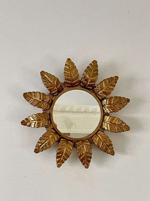 Sun mirror in gilded wood 1960