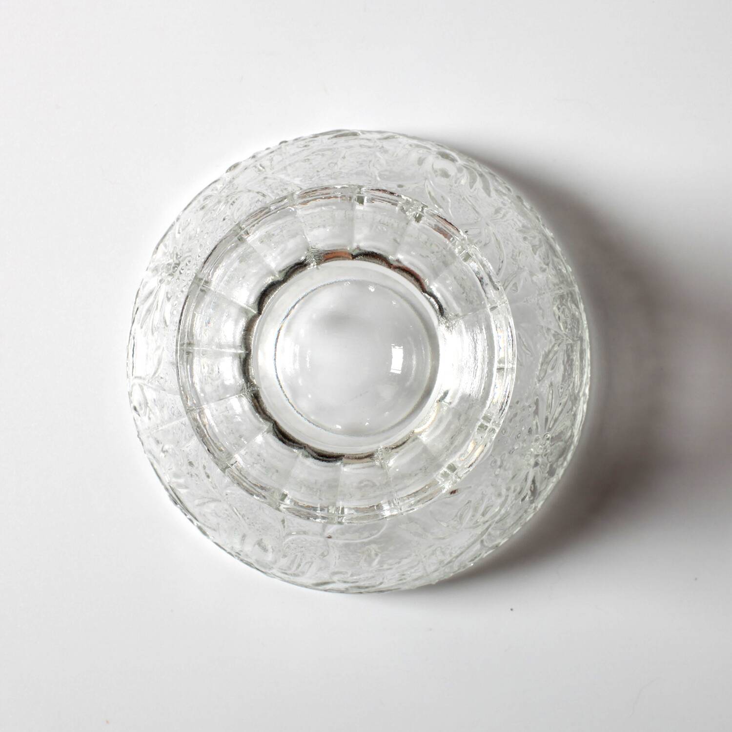 Set of 4 Vintage Pressed Glass Dessert Bowls Cibulak by Pavel Panek / 1977