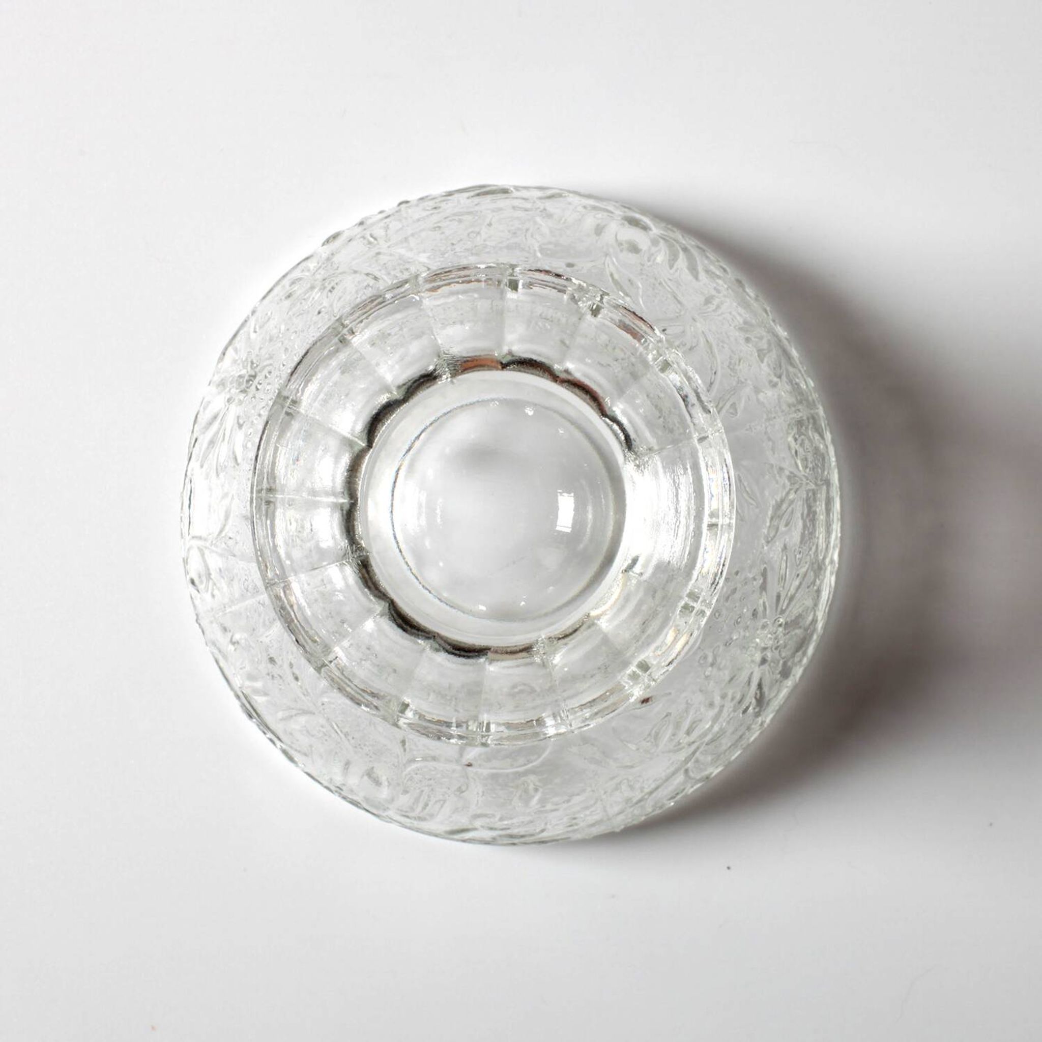 Set of 4 Vintage Pressed Glass Dessert Bowls Cibulak by Pavel Panek / 1977