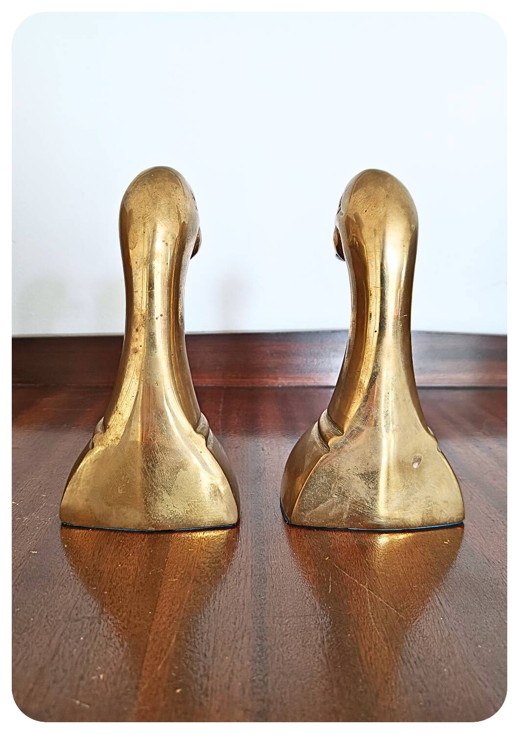 Serres livres canard en laiton