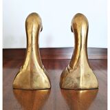 Serres livres canard en laiton