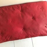 Vintage red padded bench