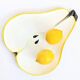 Grande assiette poire vintage | Ernestine Cannon, Italie, années 60