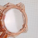 Glass ashtray pink with pose-cigarette