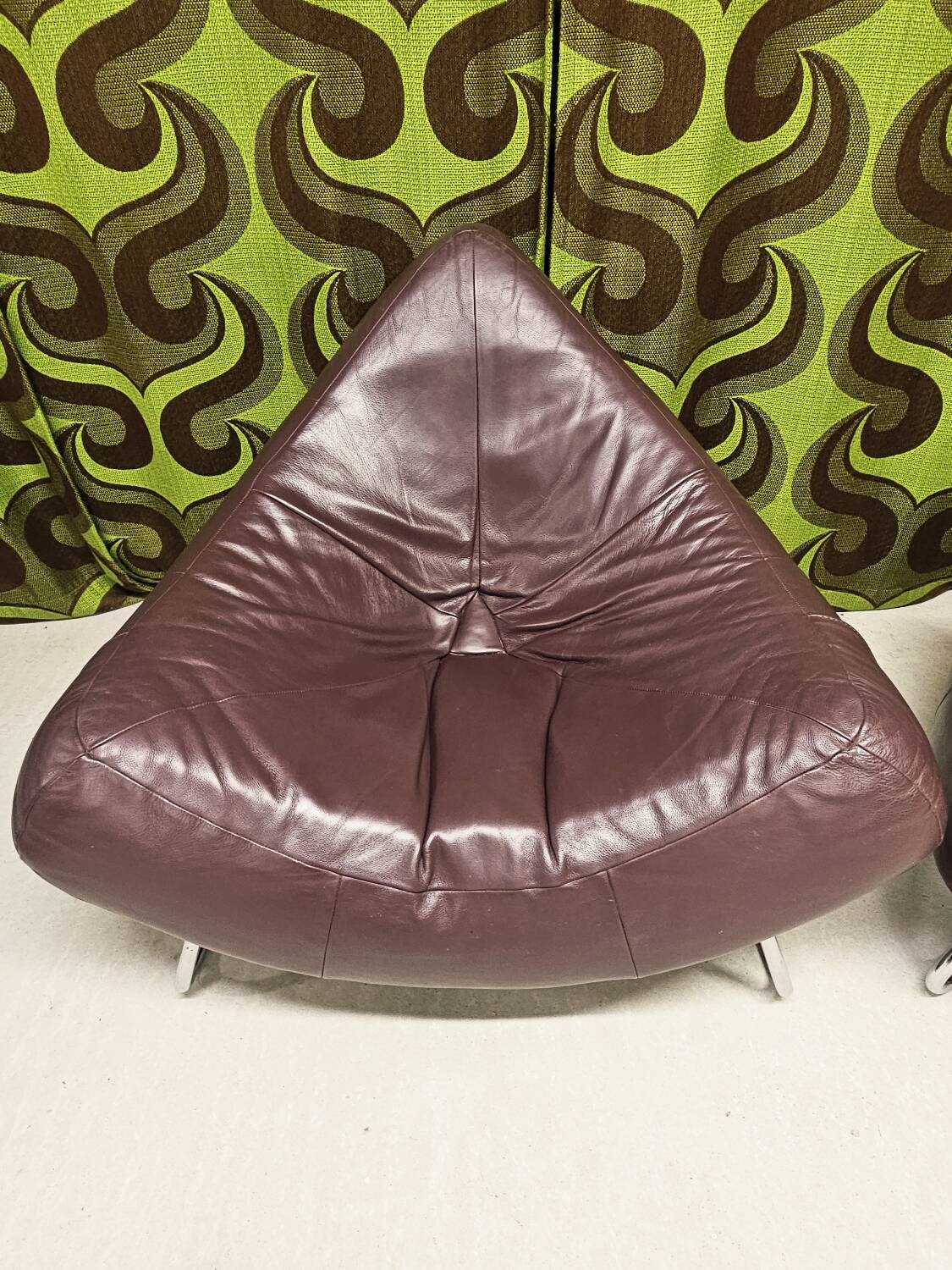 Chili leather armchair with ottoman by Paul Falkenberg