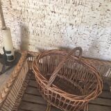 Rectangular wicker flat basket