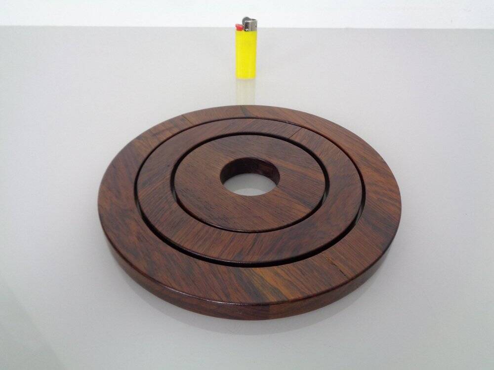 Danish Rosewood Coasters, 1960s, Set of 3