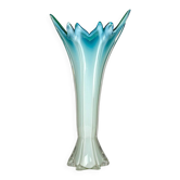Vase Murano bleu-vert, Italie, années 1970