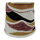 Vintage conical lampshade in woven wool – abstract design – 1960s/70s