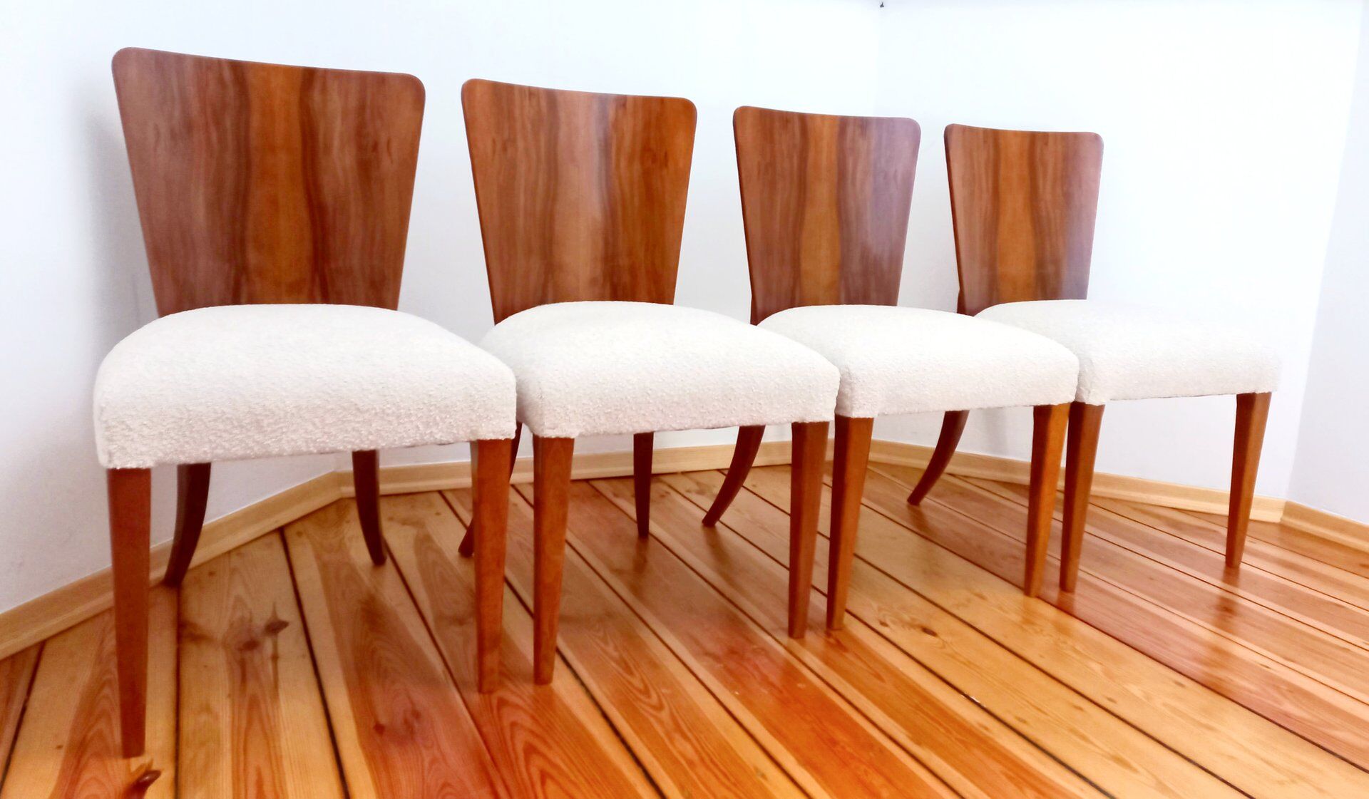 Chairs by J. Halabala for Up Races, Czechoslovakia, 1940s, Set of 4