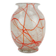 loetz klostermühle art deco glass VASE 1930s orange white and clear glass