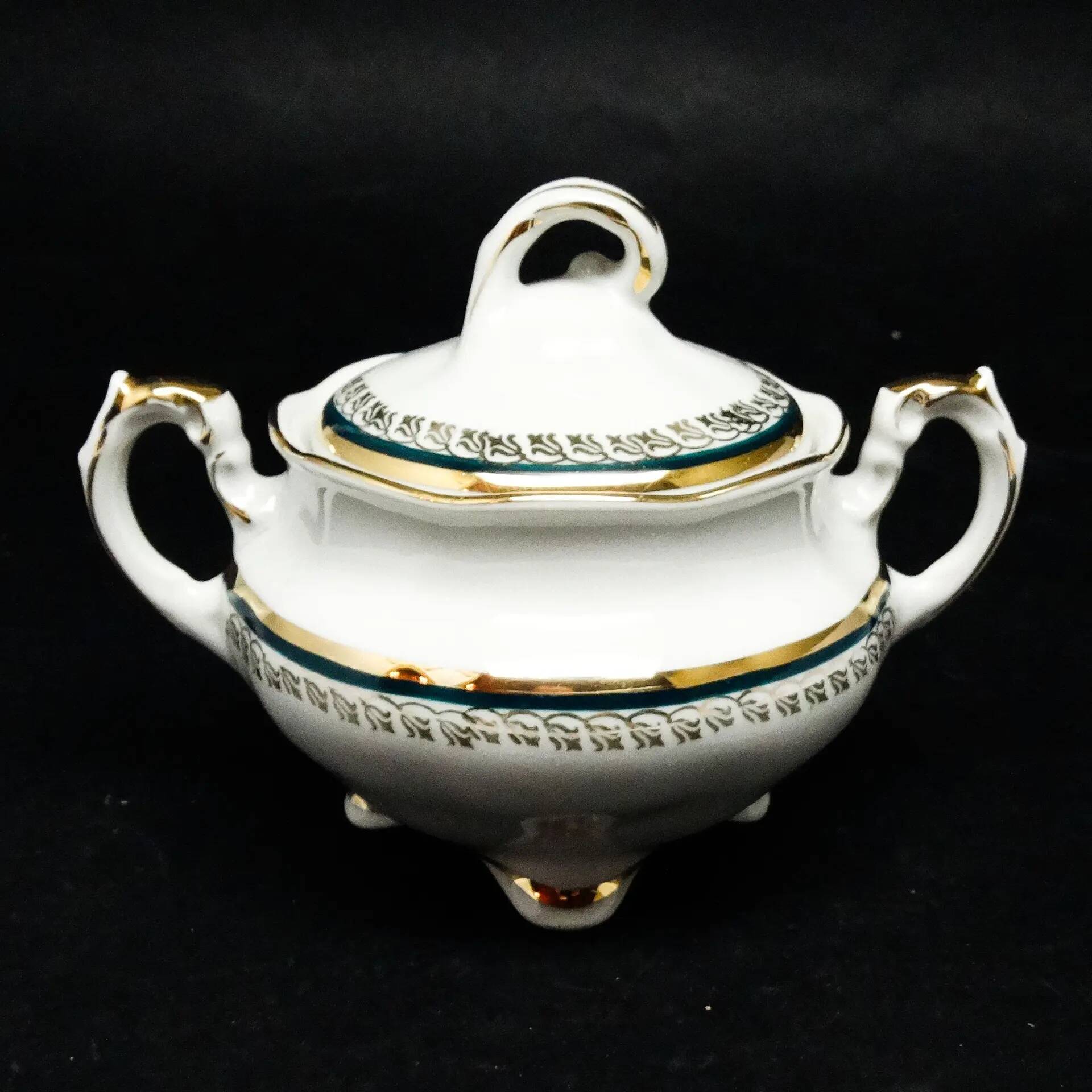 Rococo sugar bowl, porcelain, Poland, 1970s