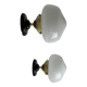 Pair of vintage opaline wall lights
