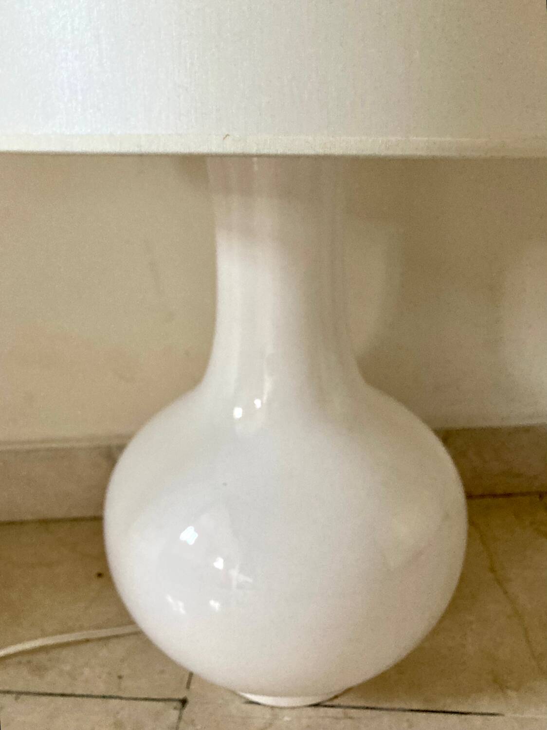 Lampe en céramique blanche, 1970