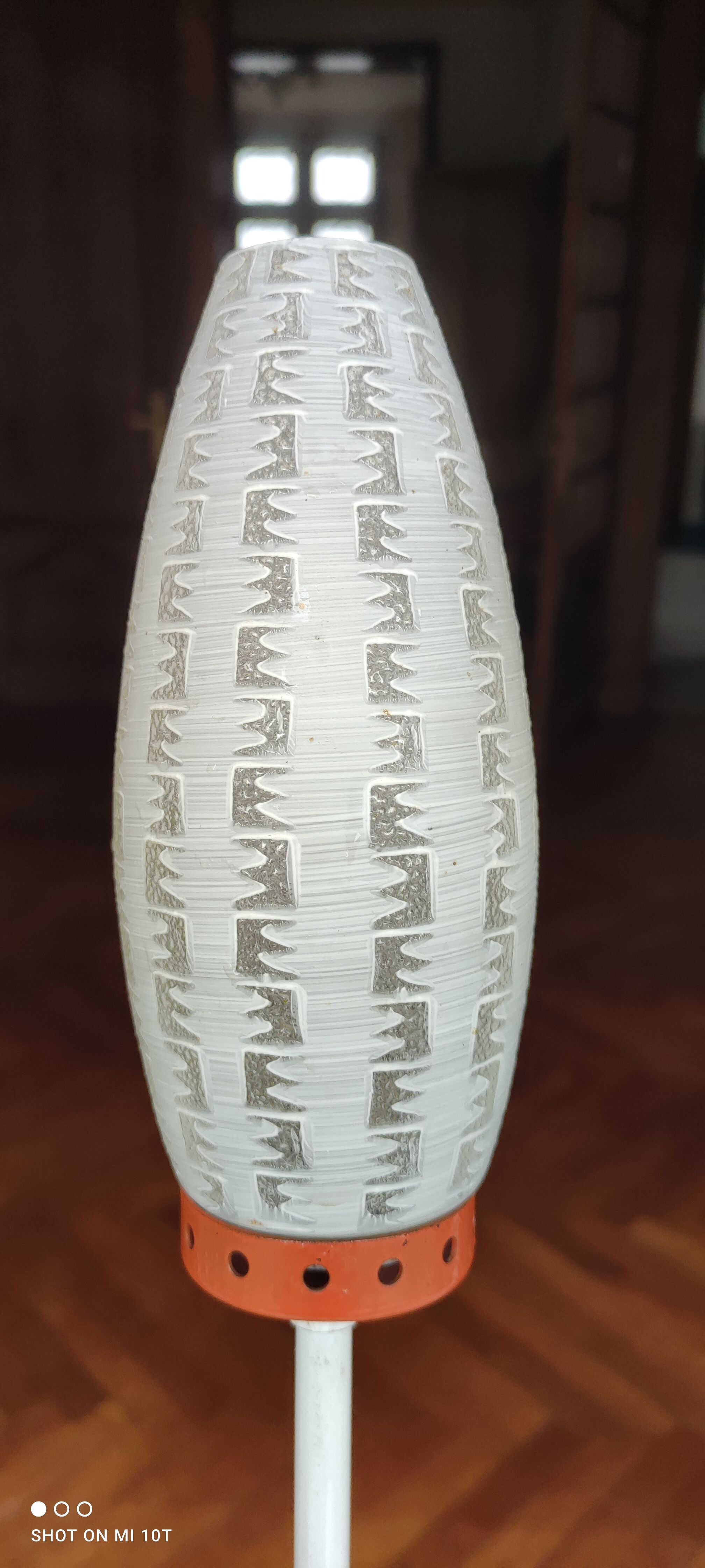 Large Orange Floor Lamp 1970s