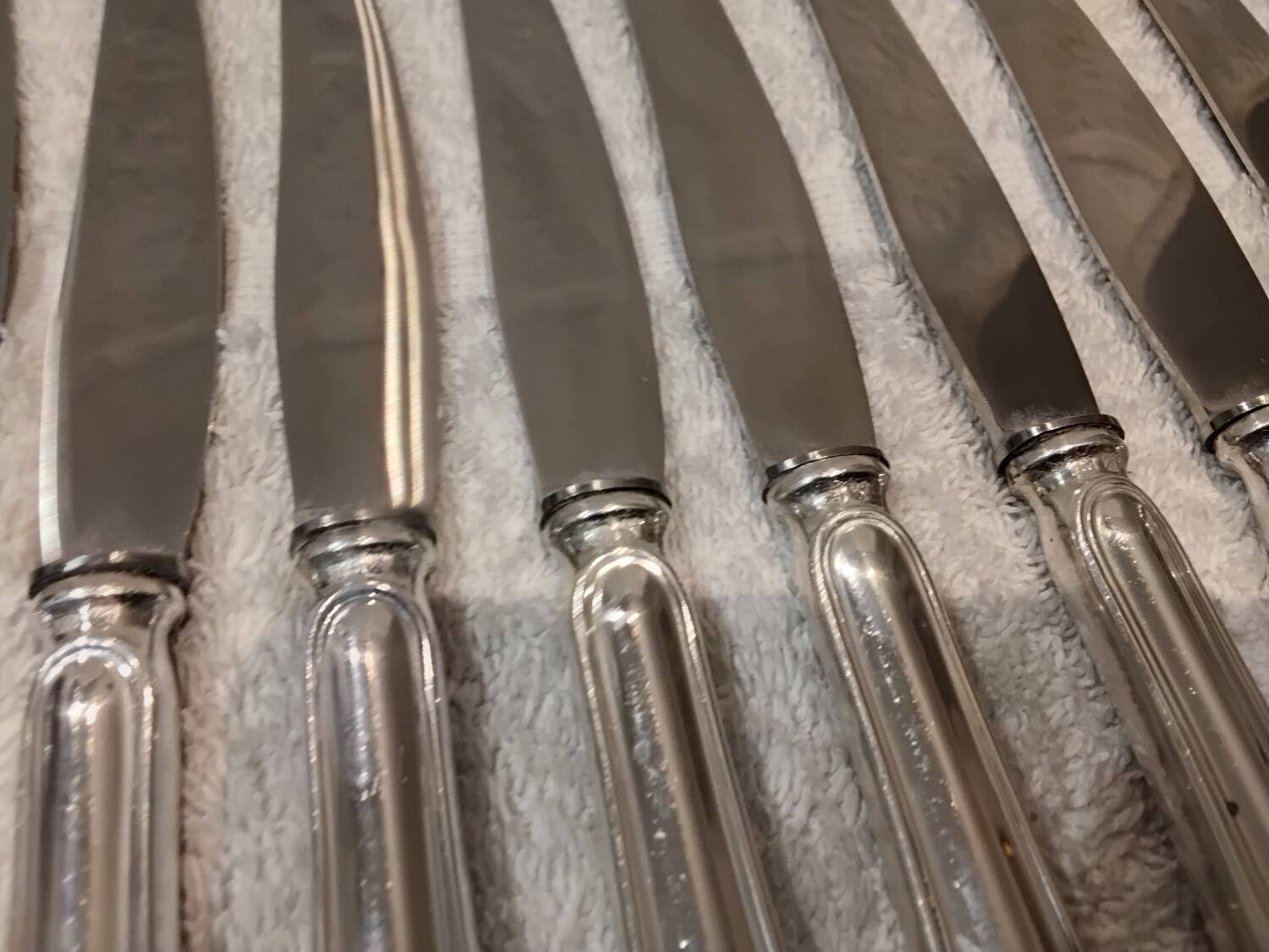 11 dessert knives with 800 silver handles, Swiss goldsmith Jezler net