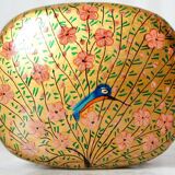 Lacquered & painted "peacock" box