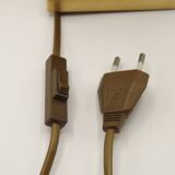 Vintage French floor lamp from the 1970s in brass and metal, Maison Jansen style.