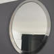 Art Deco oval mirror in chrome brass, France 1930 vintage