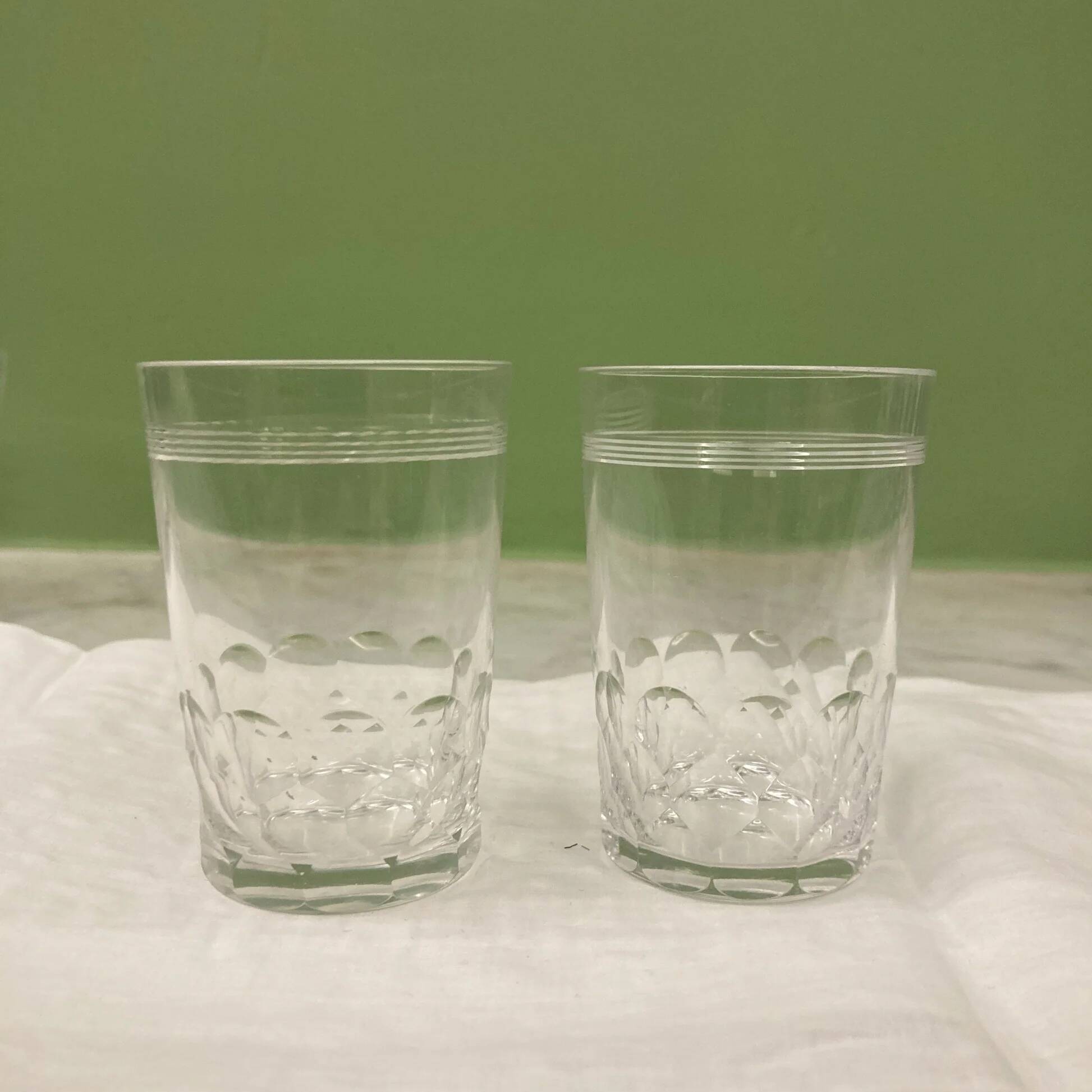 Baccarat 6 cut crystal goblets model Chauny | shot glasses