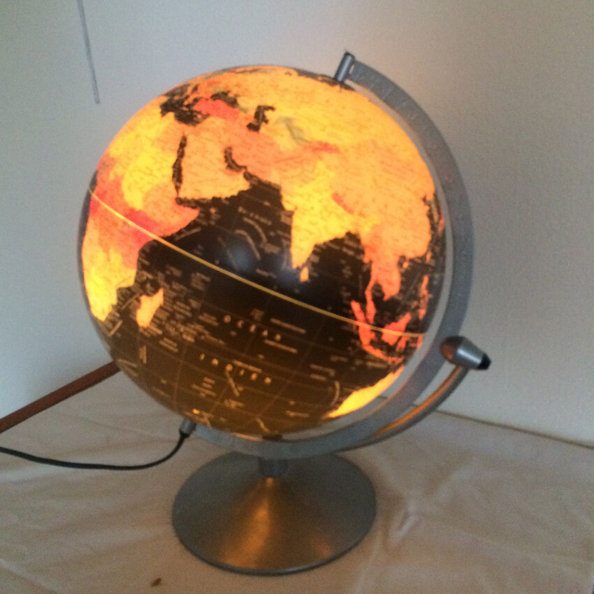 Vintage luminous globe, black Scanglobe-Denmark