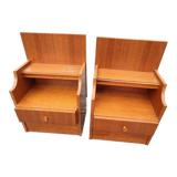 2 vintage teak bedside tables