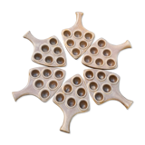 Set of 6 dishes/pans/snail pans, in Digoin Crespots sandstone - Vintage