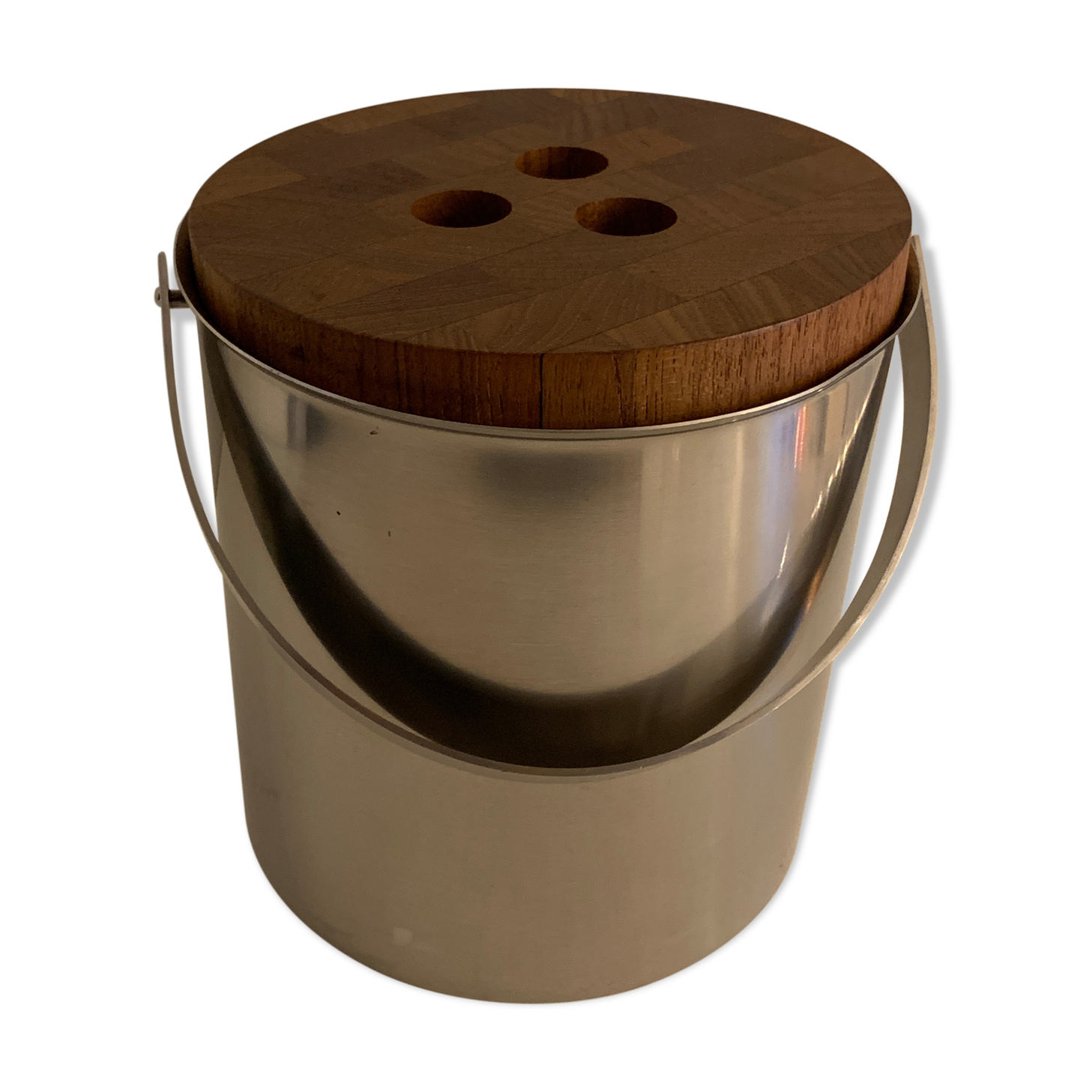 Arne Jacobsen's Steel and Teak Stelton Ice Bucket
