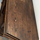Pair of Gothic style cabinets in dark oak from the 19th century.