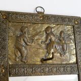 Small wall mirror, repulsed metal frame 16x30cm