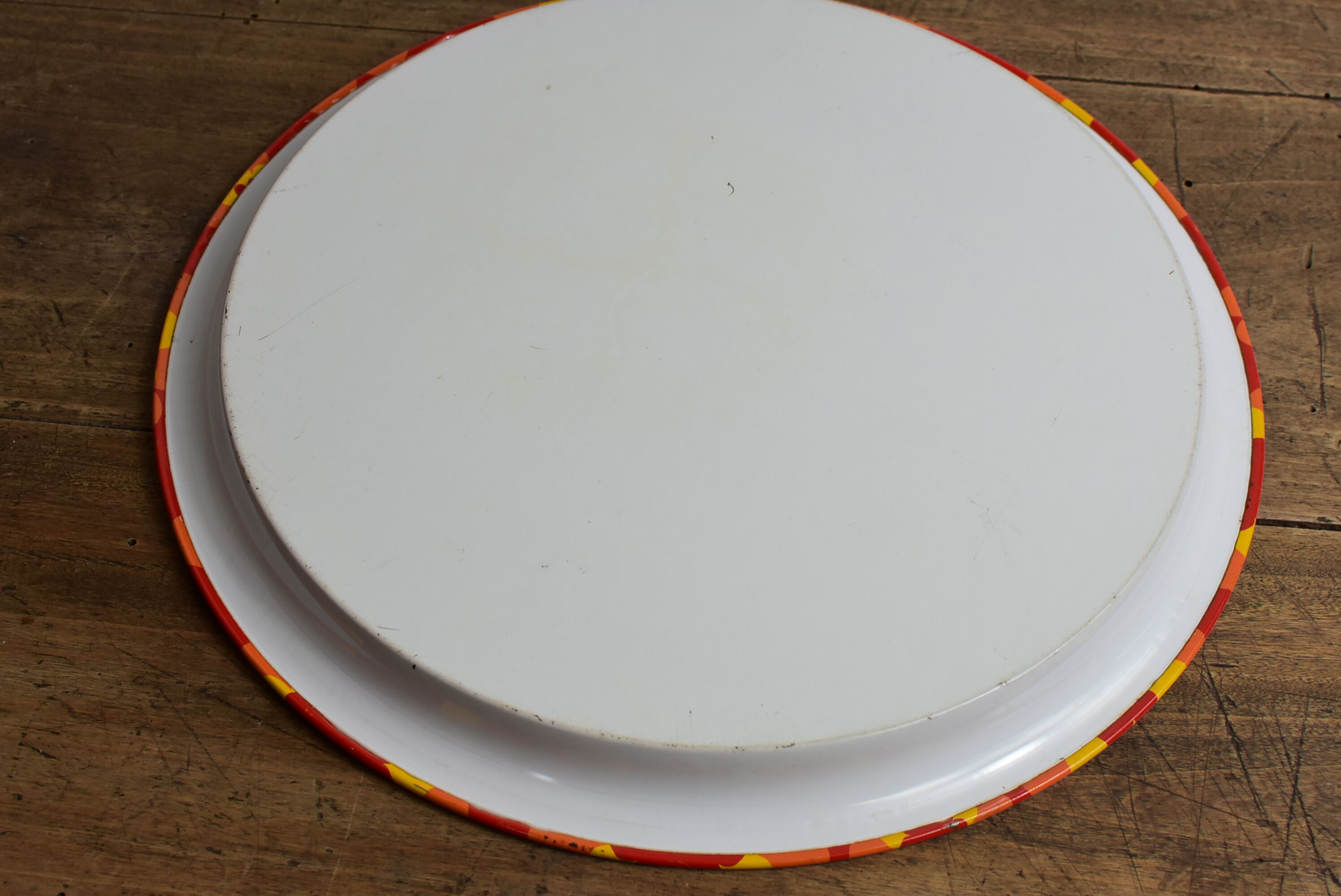 Vintage orange flower tray.