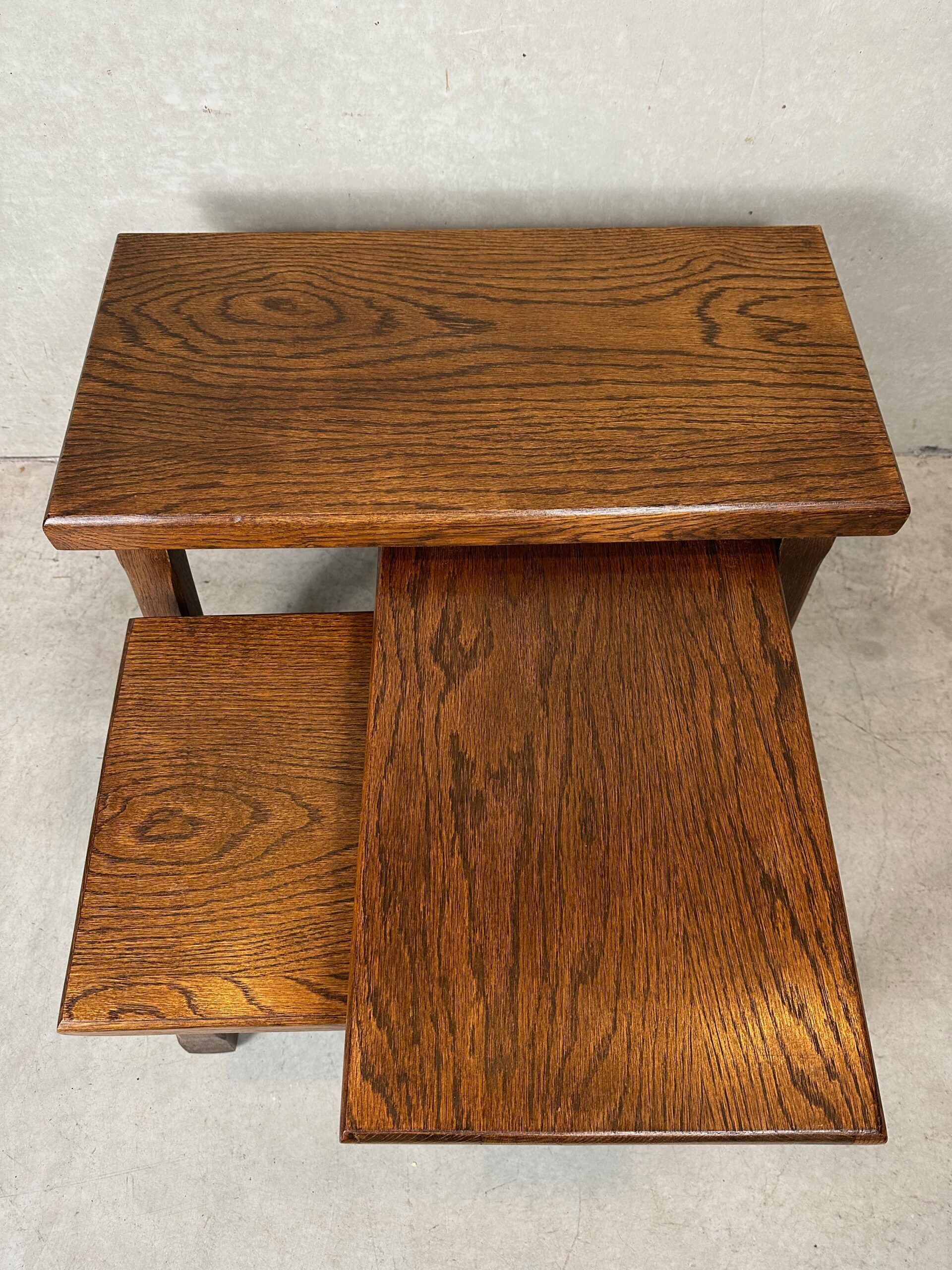 3x brutalist nesting tables