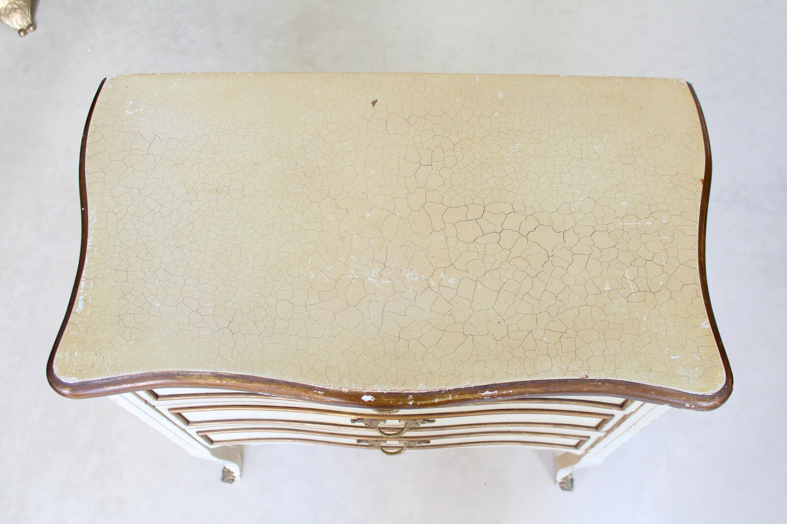 Golden cream antique French vintage Dresser