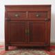 Antique painted 2 door cabinet with 2 drawers, 1910