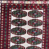 Handmade vintage Uzbek Bukhara rug 77cm x 128cm 1960s - 1С1175