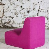 Pink wool armchair, 1970
