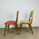 Pair of 50's style reconstruction chairs, wood