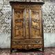 Wardrobe in walnut and burr walnut from louis xv xviii eme century